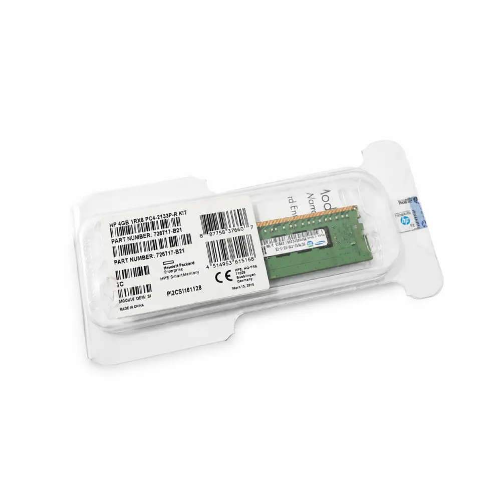 HPE 4GB DDR4-2133 RDIMM 726717-B21 Server RAM رم سرور HPE 4GB DDR4-2133 RDIMM مدل 726717-B21